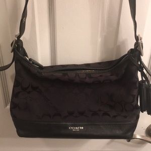 Coach 25664 Signature Shoulder Bag Black
